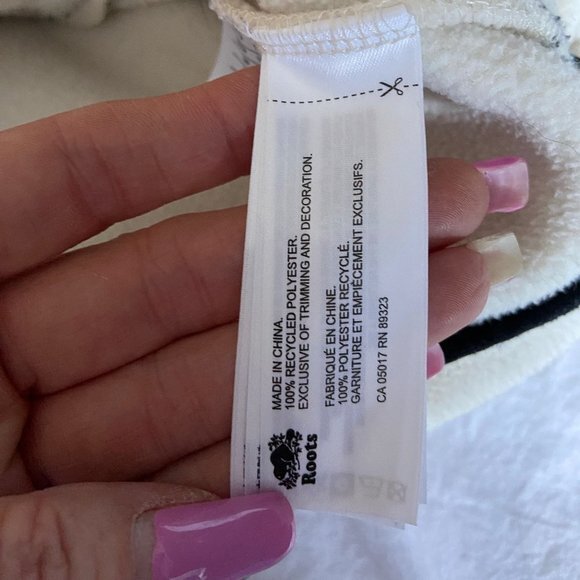 Roots Recycled Fibre Fleece Jacket UNISEX Sz M EUC - Picture 8 of 11